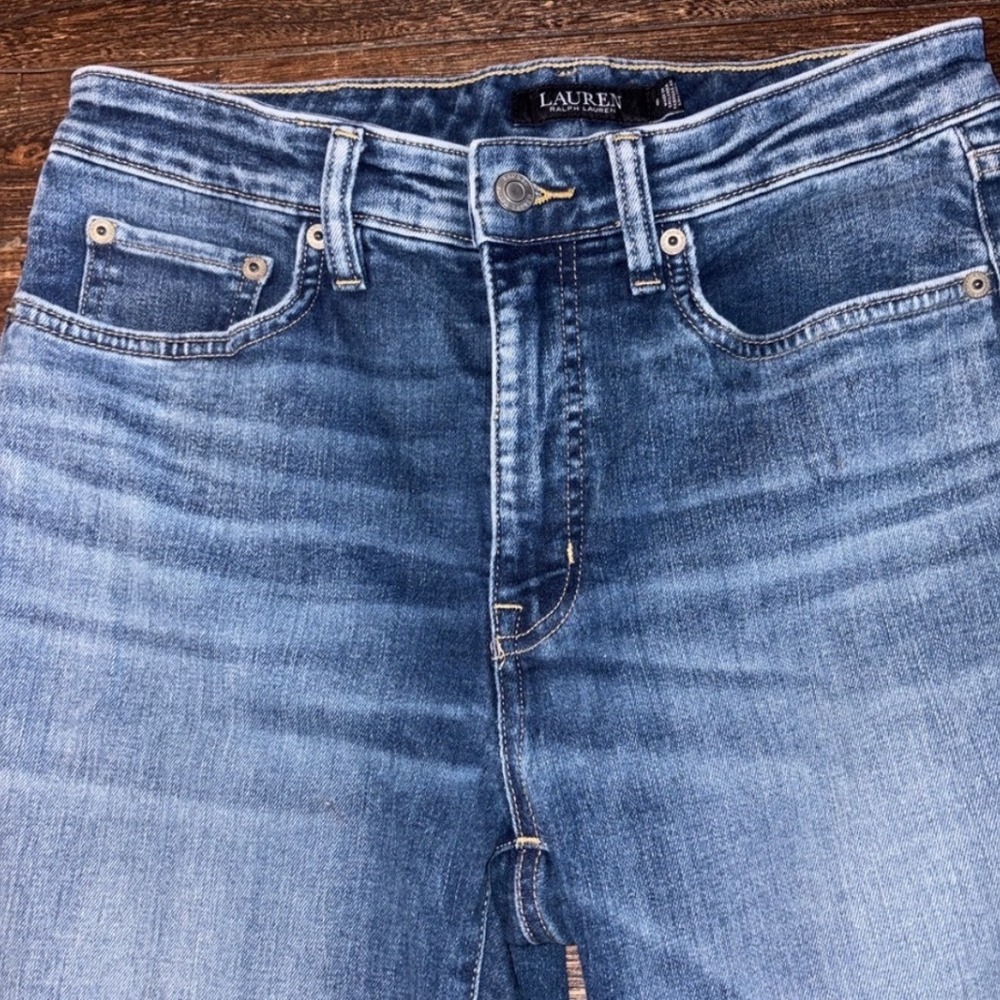 Lauren Ralph Lauren Straight‎ Leg Jeans Womens 6 Blue Mid Rise Denim - Picture 2 of 7